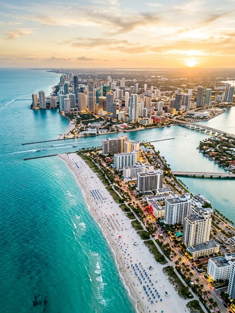 Aerial view of Miami, United States